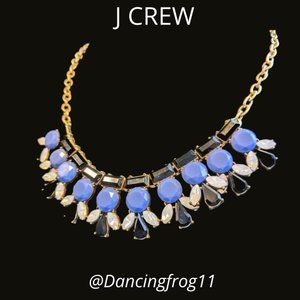 J. Crew Black, Lilac, Faux Opal Necklace